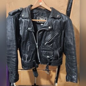 Vintage 80s leather Jacket (size 36/small/Women's 4)